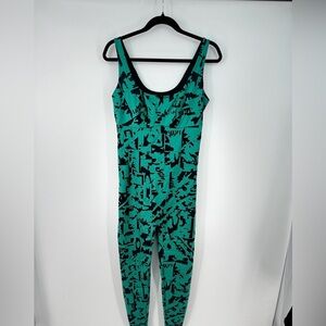 Yitty Turquoise Sleeveless Tank Top Skinny Leg Jumpsuit